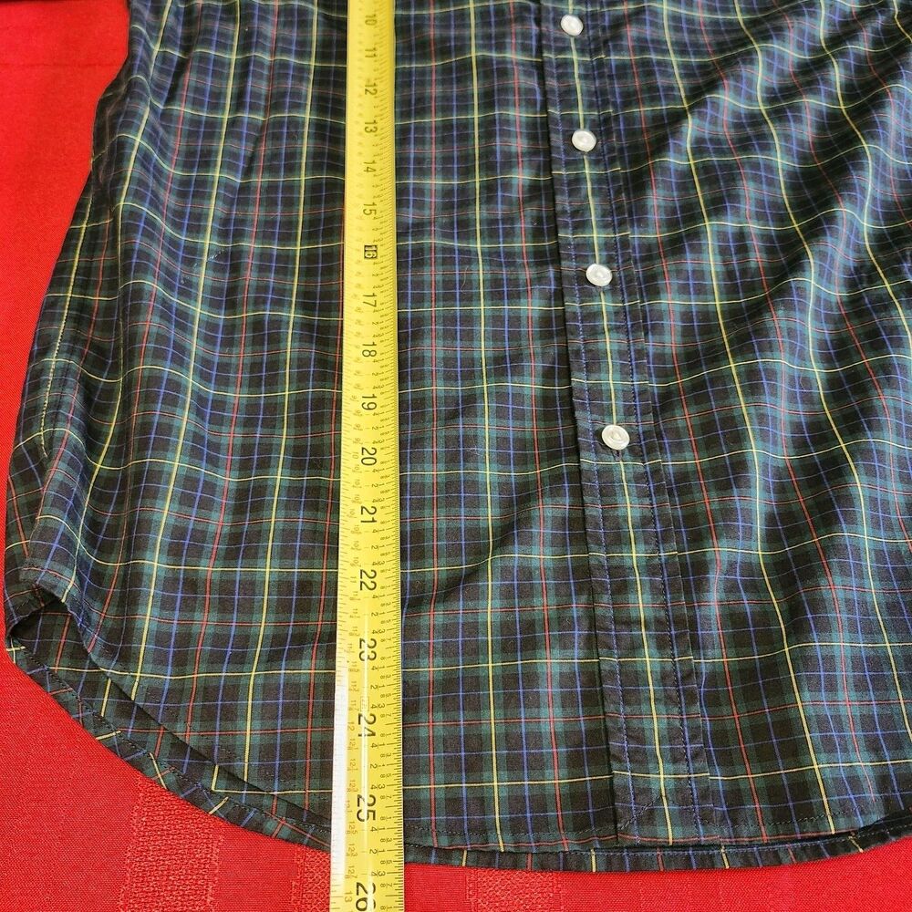 Polo Ralph Lauren Youth Large 14-16 Plaid Button Down Shirt Cotton Pony Logo - Picture 7 of 10